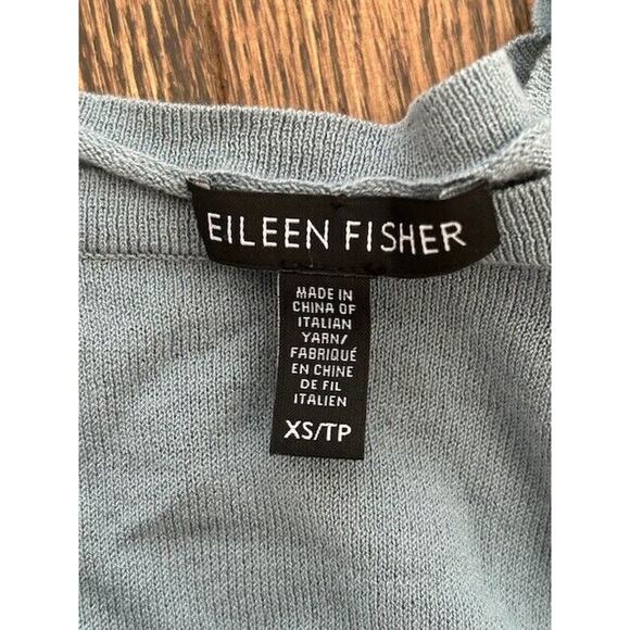 Eileen Fisher Tunic Sweater Knit Long Sleeve Crew Neck Pullover Blue Size XS - Picture 5 of 7